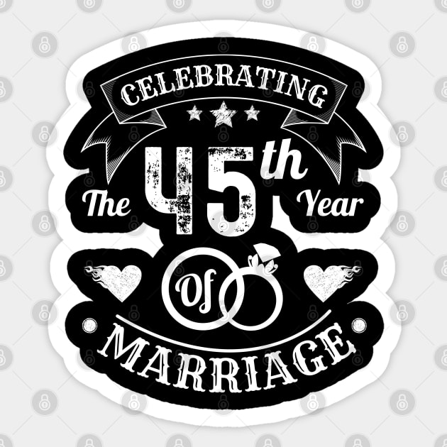 Celebrating The 45th Year Of Marriage Sticker by JustBeSatisfied